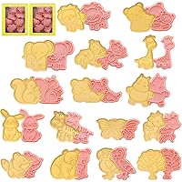 Stampini Biscotti Animali 3D - 8 Pezzi Per Bambini In Plastica Rosa - Foto 4