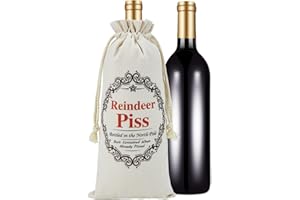 CJ&M Reindeer P!ss Christmas Funny Novelty Wine Bottle Bag Joke Humour Secret Santa… (Reindeer Piss)