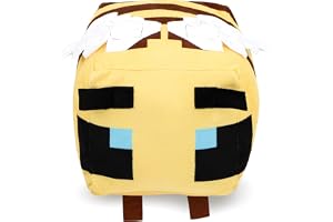 Minecraft Bee plysch kudde buddy, 30 cm | Ultramjukt gosedjur och mysig kudde, officiell licensierad produkt