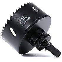 Yeepeo Gatzaag 50 mm, universele HSS M42 bimetalen gatzagen, gatcirkelzaag met zeskantige schacht en boor, gatboorset, boorkroon voor hout, gipsplaten, droogbouw, kunststoffen, 1 stuk, rood Yeepeo Gatzaag 50 mm, universele HSS M42 bimetalen gatzagen, gatcirkelzaag met zeskantige schacht en boor, gatboorset, boorkroon voor hout, gipsplaten, droogbouw, kunststoffen, 1 stuk, rood