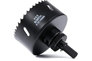 IHOMEPARK Seghe a Tazza Bi-Metallica 89mm, M42 HSS Sega A Tazza Trapano Punta Elicoidale Foro per Iron Alluminio, Legno, Cartongesso, Tubi, Plastica, Pannelli di Fibra/Nero