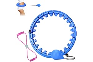 Podazz Hula Hoop ponderato con palla Smart Hula Hoop set con una fascia posteriore Hula Girl Way Peso 25 Anello fitness staccabile Perfetto Hoola Hoops Home Exercise