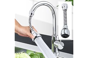 Yizunnu Pulvérisateur de Robinet de Cuisine Flexible à 360 Degrés, Buse de Robinet, Remplacement de la Tête de Robinet de Cuisine, Accessoire de Tuyau d'Évier pour Robinet