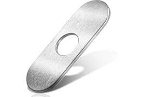 Yuanchu 35mm Lochkappen Abdeckplatte, 304 Edelstahl Wasserhahn Abdeckplatte Rosette Hässlichkeit Vertuschen Wasserhahn Befestigung Platte Badezimmer Küchenspüle Anti Flecken(Gebürstetes)