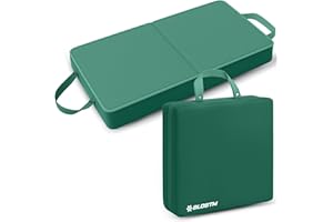 BLOSTM Grand genouillère de jardin pliable extra épais avec poignées en mousse à mémoire de forme résistant à l'eau pour le jardinage, les travaux ménagers (vert)