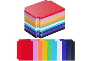 CXNXFD 100 Stück Kartentrenner, 9,6 x 7,0 cm Kartenteiler,10 Farbe Standardgröße Kartentrenner,Card Dividers,Trennkarten Plastik für Spiele Sport Aufbewahrungsboxen Ordner