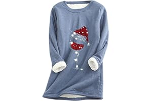Teddy Fleece Pullover Damen Grosse Grössen Fleecepullover Einfarbig Sweatshirt Ohne Kapuze Langarm Warm Gefütterte Pulli Freizeit Winter Fleecepulli Basic Plüsch Langarmshirt Thermounterwäsche