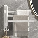 Handduksstång utan borrning, handdukshållare badrum självhäftande för badrum och kök, aluminium handdukshållare utan borrning