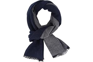 DiaryLook Bufanda de algodón para hombre, color negro, extra largo, cálido, pañuelo de cuello para niños, borlas, bufanda roja, paquete de regalos de lujo para hombre