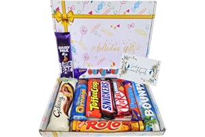 BELLADONA GIFTS Chocolates Gift Box With Warm Wishes Card | Box 10 Chocolate Bars From Your Favourite Brands | Letterbox Gifts |