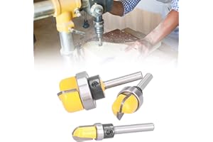 MXZZAND Frez do rdzeni wiertniczych 6mm Miska i taca z rowkiem V Wysokowytrzymały frez do okrągłych rowków Frez z okrągłym noskiem do obróbki drewna