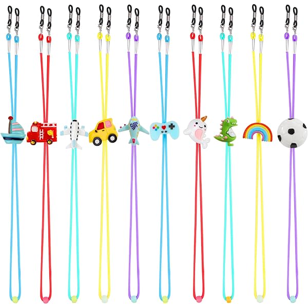 6 Cordons Lunettes Enfant Réglables - Anti-Perte Sport Loisirs
