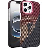 Coverzone iPhone 16 Pro Max ile Uyumlu Manyetik Destekli MagSafe ile uyumlu Koruma Kılıfı Karbon Dokulu Kaymaz Tam Oturan Esn