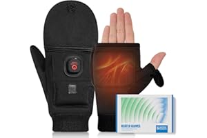 Aroma Season Heated Gloves for Men Women, 3 Heating Levels Rechargeable Gloves with Flip-top Touchscreen Design, Electric Hand Warmers for Winter Outdoor Working Cycling Skiing Hunting