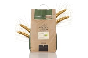 HARINA TRADICIONAL ZAMORANA Harina de Centeno Ecológica Blanca | Rica en Fibra y Minerales, Ideal para Pan Centeno Con Aroma Tradicional | Alternativa Natural a la Harina de Trigo | Favorece la Digestión | Harina Ecológica, 5 Kg