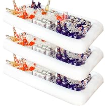 DOITOOL Aufblasbare Eis-Servierschalen – 6 Stück, Transparent Blau, Ideal Für Grillparty, Camping & Pool
