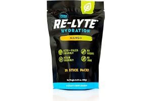 REDMOND Re-Lyte ELECTROLYTE Drink Mix MANGO Bag 30 x 6,3 g Sachet – elektrolytpulver, sockerfritt, med äkta Redmond Real Salt