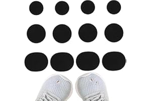 EMODWEY Toppa per Riparazione Scarpe - Kit 12 pezzi toppe adesive ripara buchi scarpe per Riparare Bucchi e Usura su Sneakers e Tacchi Alti, Facile Applicazione, Durevole e Resistente