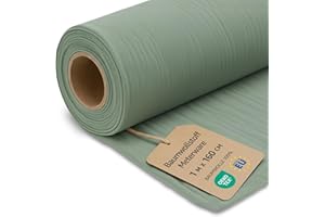 AMAZINGGIRL Tessuto al metro cotone 1M x 160 cm - Tessuti e stoffe per cucito creativo decorazione e fai da te Stoffa ideali per abbigliamento arredamento Oeko-Tex 7. Colore salvia