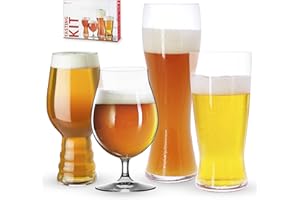 Spiegelau Craft Beer Tasting Kit Glasses Bicchieri da Birra Moderni in Cristallo Senza Piombo, Lavabili in lavastoviglie, qualità Professionale, Set Regalo, Classico, 4 unità (Confezione da 1)