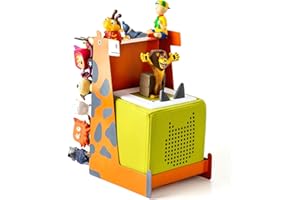 ‎XOZOYO Xozoyo Giraffenform Tonie Regal vollständig magnetisches Toniebox Regal für mehr als 25-35 Figuren + Box Tonieregal für Mädchen und Jungen in Orange tonieregal zum hinstellen(Giraffen Tonie Regal)