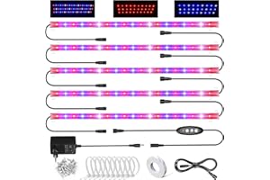 ‎RELASSY Relassy LED Pflanzenlampe, Vollspektrum LED Grow Lampe Pflanzenlicht Streifen mit Auto Timer 3H/6H/12H, Grow light LED Strips Pflanzenleuchte 4 Dimmbare Level für Zimmerpflanzen Gewächshaus (95 LEDs)