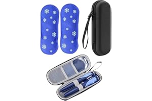 RJFUJP Insulin Cooler Travel Case, Monjaro Travel Case with 2 Ice Packs, Insulin Pen Case for Diabetic Supplies, Lightweight Durable Small Storage Black Insulin Travel Cases Cooler for Flight