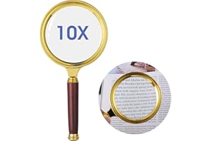 Cobee 10-krotne szkło powiększające do czytania, ręczna lupa do nauki, czytania książek, gazet dla osób starszych, obserwacji owadów i hobby
