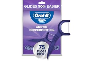 Oral-B Glide Pepparmynta tandtråd plektrum med arktisk pepparmynta oljesmak, 75 plektrum