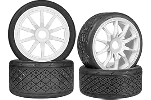 RcThjia 1/7 1/8 On Road Tire Set On Road Tire Tyre 17mm Wheel Rims for Arrma 1/7 Infraction Limitless Felony FS Racing Model GT RC Car Upgrade On Road Tyre 4Pcs One Set
