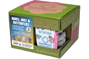 Kabloom - Eco Friendly Birds, Bees & Butterflies Gift Box - 4X Seedboms - Gardening Gifts - Flower Seeds - Wildflower Seed Mix - Seeds for Planting UK