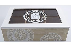 G.B. GICOS IMPORT EXPORT SRL Scatola Cofanetto in Legno 24 * 16 * 7,5 cm Porta bustine The Decoro Indian Shabby Chic