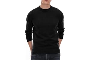 Hisir Men's Jumpers Tops Winter Warm Knitted Crew Neck Jumper Long Sleeve Soft Cozy Mock Neck Knitwear Pullover Sweaters for Men