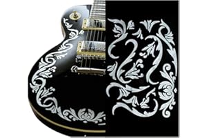INLAYSTICKERS Inlay Stickers für Gitarren & Bass - Bob Weir's Cowboy Fancy Vine - Weiß Perle