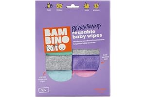 Bambino Mio, Salviette Lavabili Supreme, Ultra Morbide e Prive di Sostanze Nocive, Confezione da 10