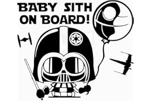 Artstickers 2 adesivi per bambini a bordo, Baby Sith Dark.Adesivo Baby on Board Adesivi Calcomanie Stickers per auto (nero) 12 x 10 cm