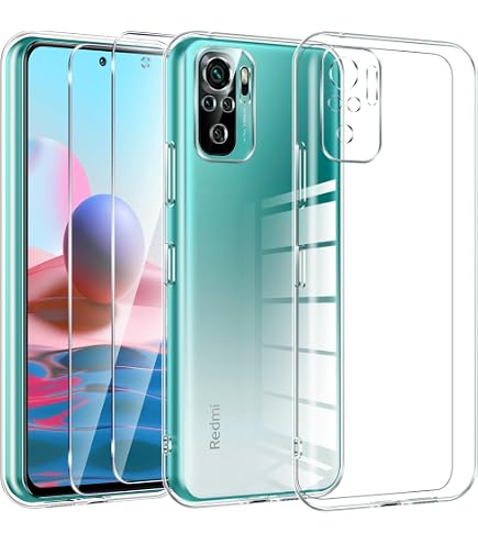 moex Sparky Case para Redmi Note 10/Note 10S Funda con efecto purpurina de silicona transparente fina y suave, funda transparente con diseño brillante, transparente