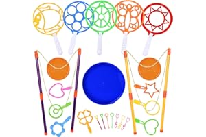 FORMIZON 24Pcs Baguette à Bulles Ensemble, Bulles de Savon Enfant Géante Kit, Jouet Savon à Bulles géantes, Enfants Bubble Maker pour Les Activités de Plein Air Jeux, Mariage, Fête D'été de Voyage