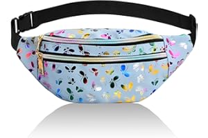 Xzeemo Marsupio Moda da Donna, Marsupio impermeabile, Donna Viaggio Marsupio Tracolla, con 2 Tasche con Cerniera Cinturino Regolabile per Escursionismo Corsa Attività All'aperto (Blu)