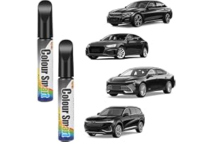 flintronic 2 st 12 ml bilreparationssats, retuscheringspenna, svart | Repreparation, Exakt Färgmatchning, Vattentät och Hållbar, för Finputsning och Färgreparation