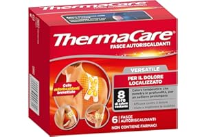 ThermaCare Versatile Fasce Autoriscaldanti a Calore Terapeutico per Dolore Localizzato, 8 Ore Calore Costante, 6 Fasce Monouso