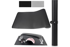 Repose Main Ongle Tapis, AMOYUN 60x30cm Recto-Verso Aspirateur Ongles Tapis Professionnelle Cuir Microfibre Souple Tapis de Coussins Repose-Main pour Manucure Tapis Table Manucure-Tapis Seulement
