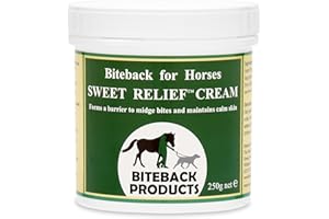 Biteback Products 'Sweet Relief'® Midge Barrier & Skin Support Cream - Fly & Insect Barrier with Benzyl Benzoate for Horses - Ideal Insect & Midge Guard Cream - 250g pot