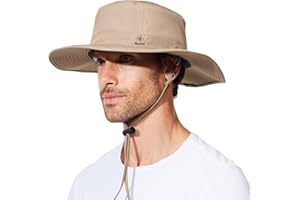 G GIEPHT Wide Brim XL Extra Large Big Head Plus Size Oversized Sun Protection Bucket Hat Strap String Fishing Hiking Men and Women