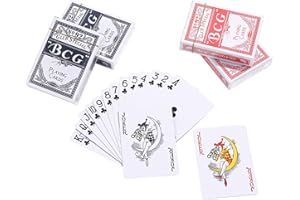 YDYXIEJI 2 Pack Set Playing Cards, Plastic Coated Playing Card - Vibrant Red & Blue Decks - Ideal for Play Fish, Poker, Pinochle Card Game, Great Travel Companion, Present & Toys for Boys, Girls & Adults