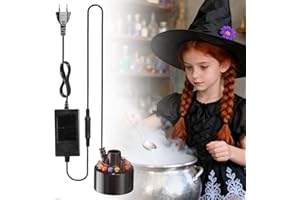 YISKY Nebulizzatore ad ultrasuoni, Mist Maker, Nebulizzatore per Halloween, Nebulizzatore per Stagno, Fontana D'acqua Stagno Nebbia, con 12 LED Luci Colorate, per Fontana Stagno Serbatoio di Pesci roccioso