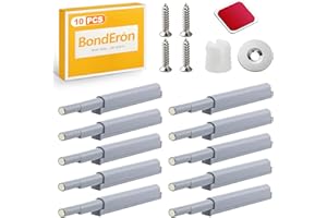 BondEron 10 Stück Magnetische Push to Open, Drucktüröffner für Schrank Schublade Tür, Tip-On Entriegelungsriegel, Schranktüröffner