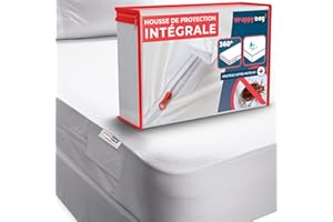 WRAPPYBAG Housse de Matelas Imperméable – Housse Intégrale Anti-Punaise de Lit & Acarien – Alèse Protège Matelas sans Traitement Chimique – Surface Coton Doux & Confortable – 14 Tailles Disponibles