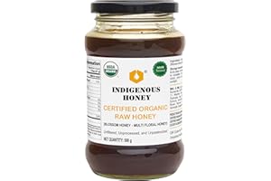 INDIGENOUS HONEY Raw Organic Honey NMR Tested NPOP Organic USDA Certified Pure Natural Unprocessed Original Honey - 500 g Glass Jar (Pack of 1)