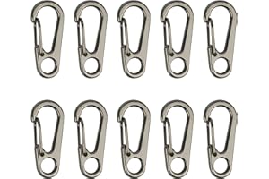 ‎TEMLUM Temlum 3,3 cm Mini Karabiner Set, Aluminium Karabinerhaken, Karabiner Klein Schlüsselanhänger Haken für Camping, Reisen, Wandern